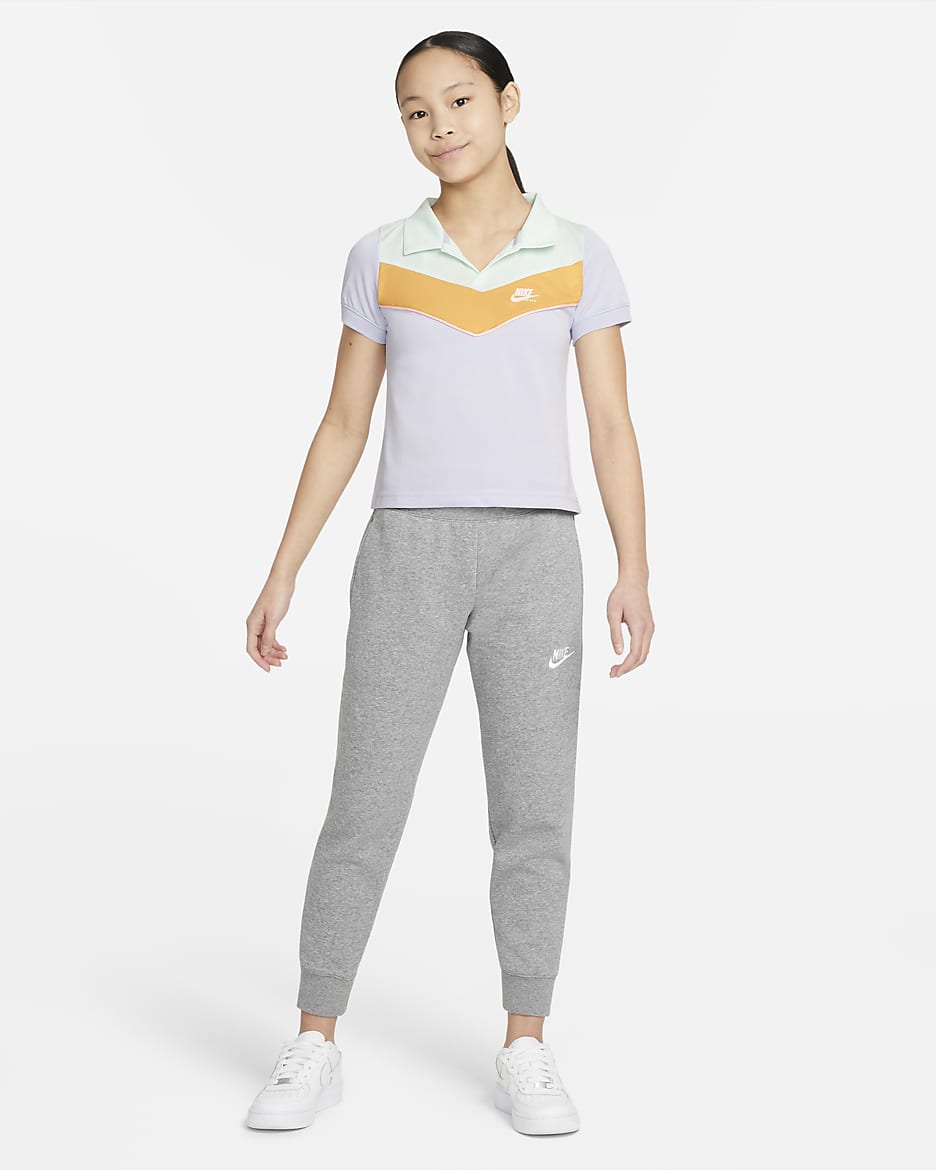 Nike Sportswear Heritage Big Kids Girls Polo. Nike